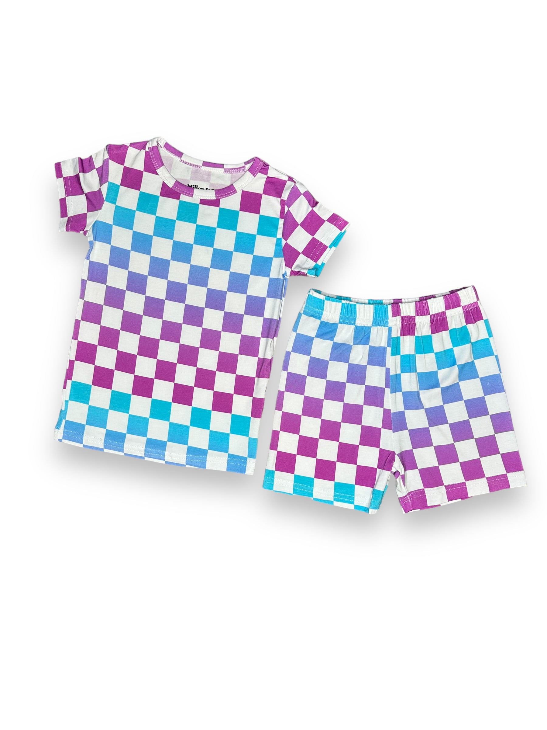 Bamboo Bluey Checkered Shorty, Kamilah Styles, 6-12 months, shops NWT