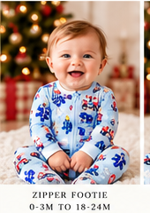 Christmas Paramedic Zipper Footie