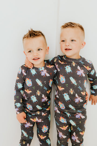 Bamboo Two Piece Pajama Set, Bugs