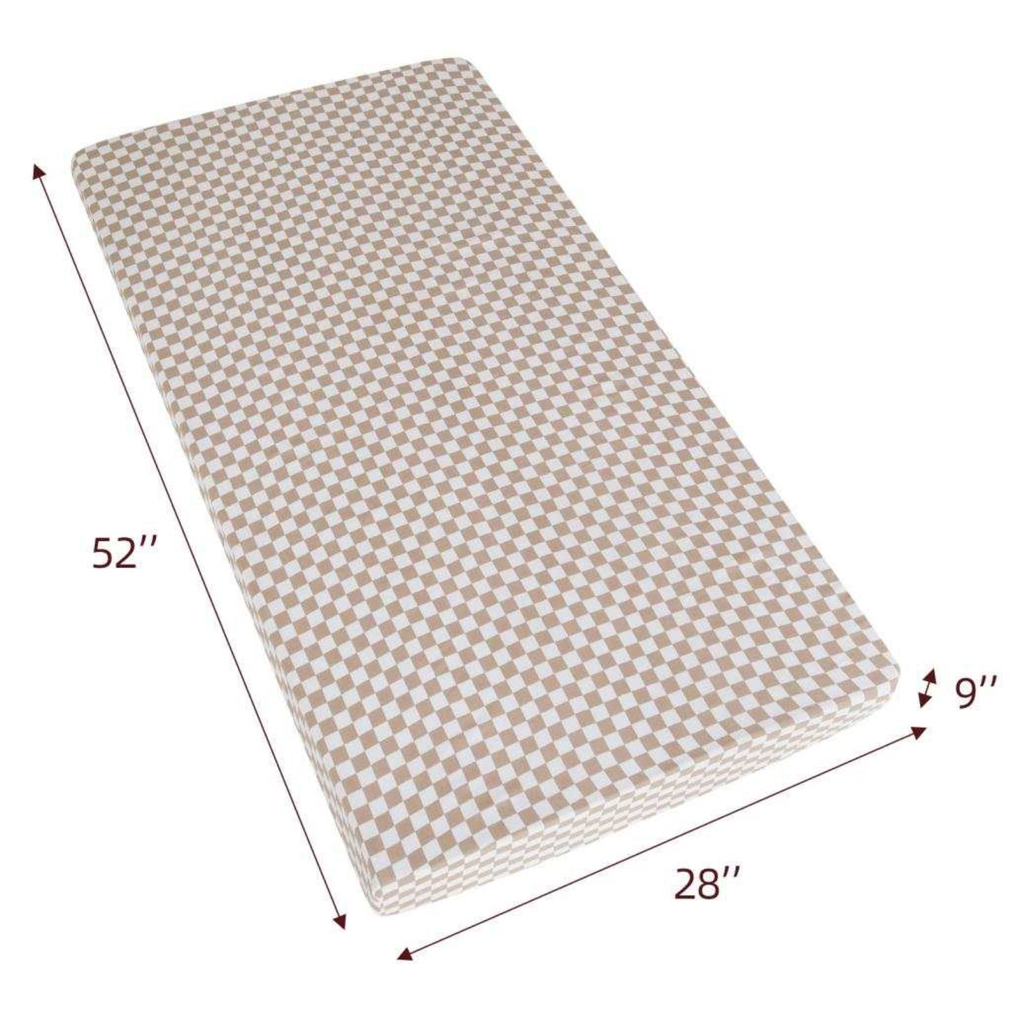 Crib Sheet, Checkered Beige