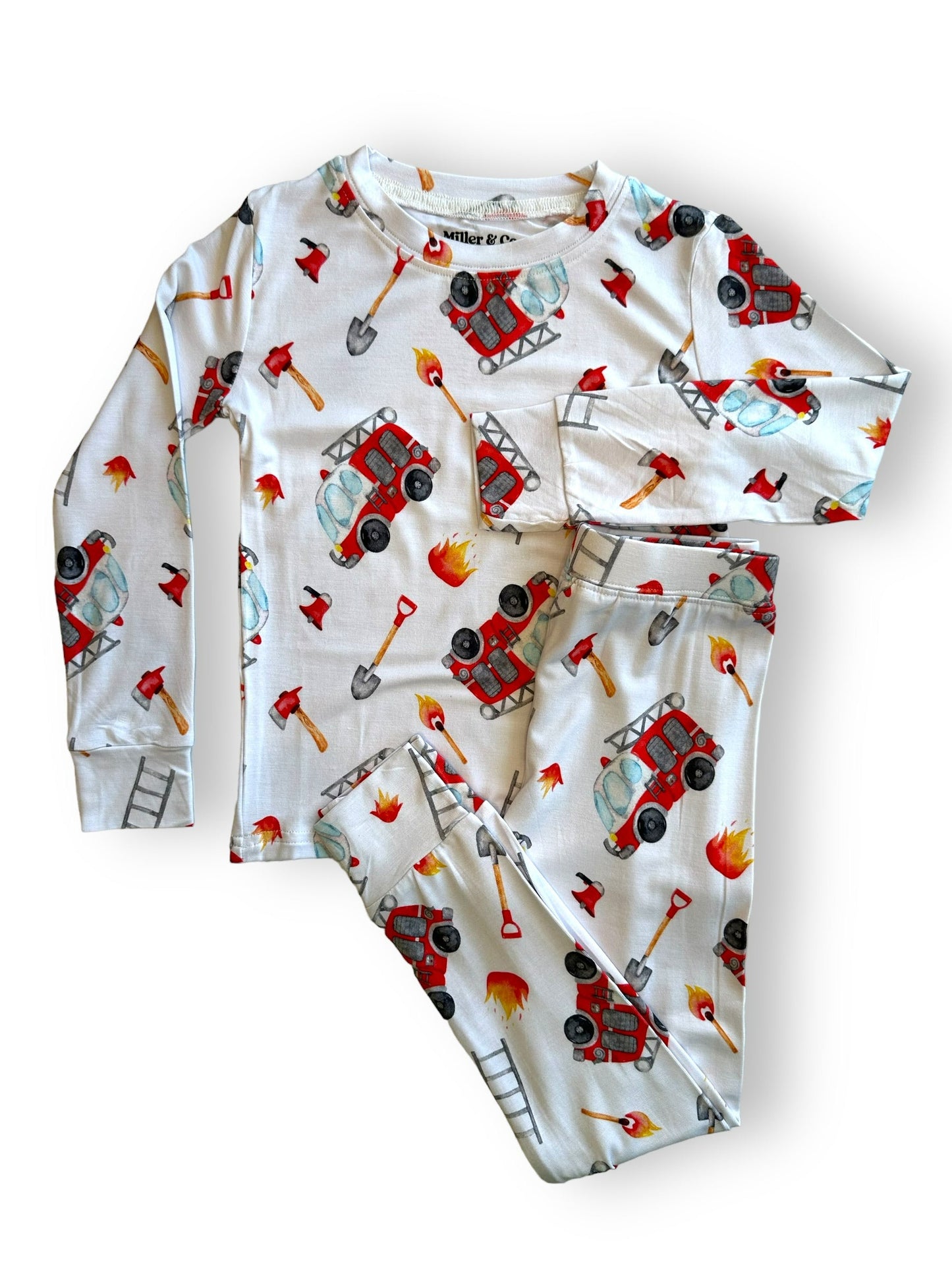 Bamboo Two Piece Pajama Set, Firefighter