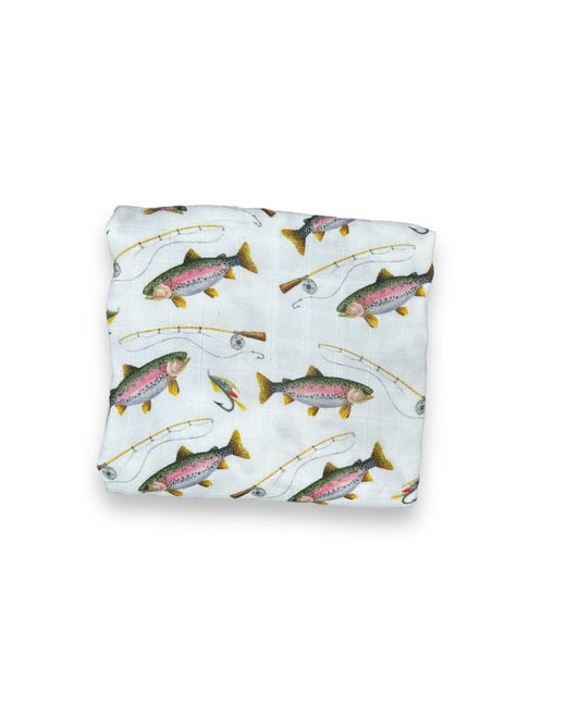 Muslin Swaddle, Gone Fishing