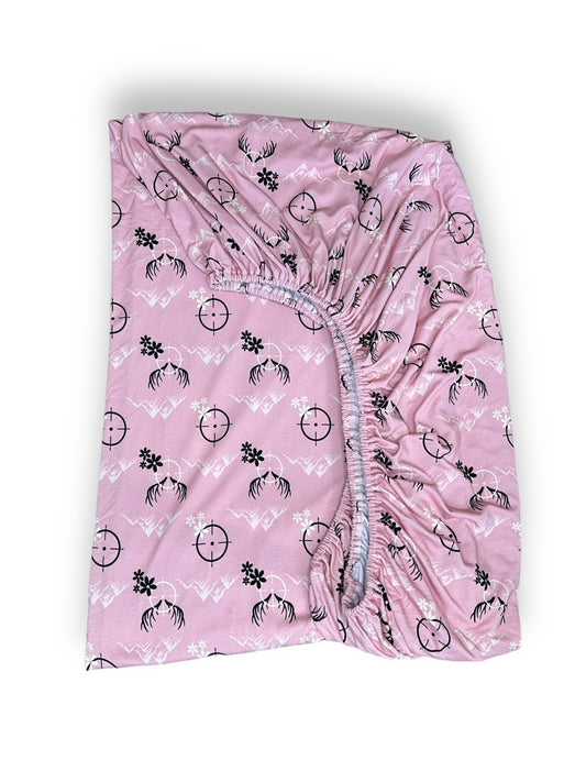 Crib Sheet, Pink Hunter