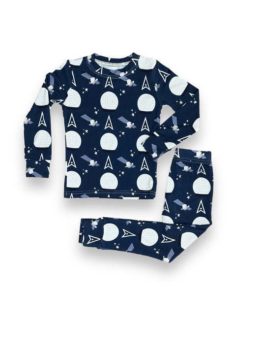 Bamboo Two Piece Pajama Set, Space Force