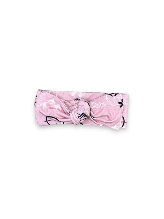 Headband Bow,  Pink Hunter