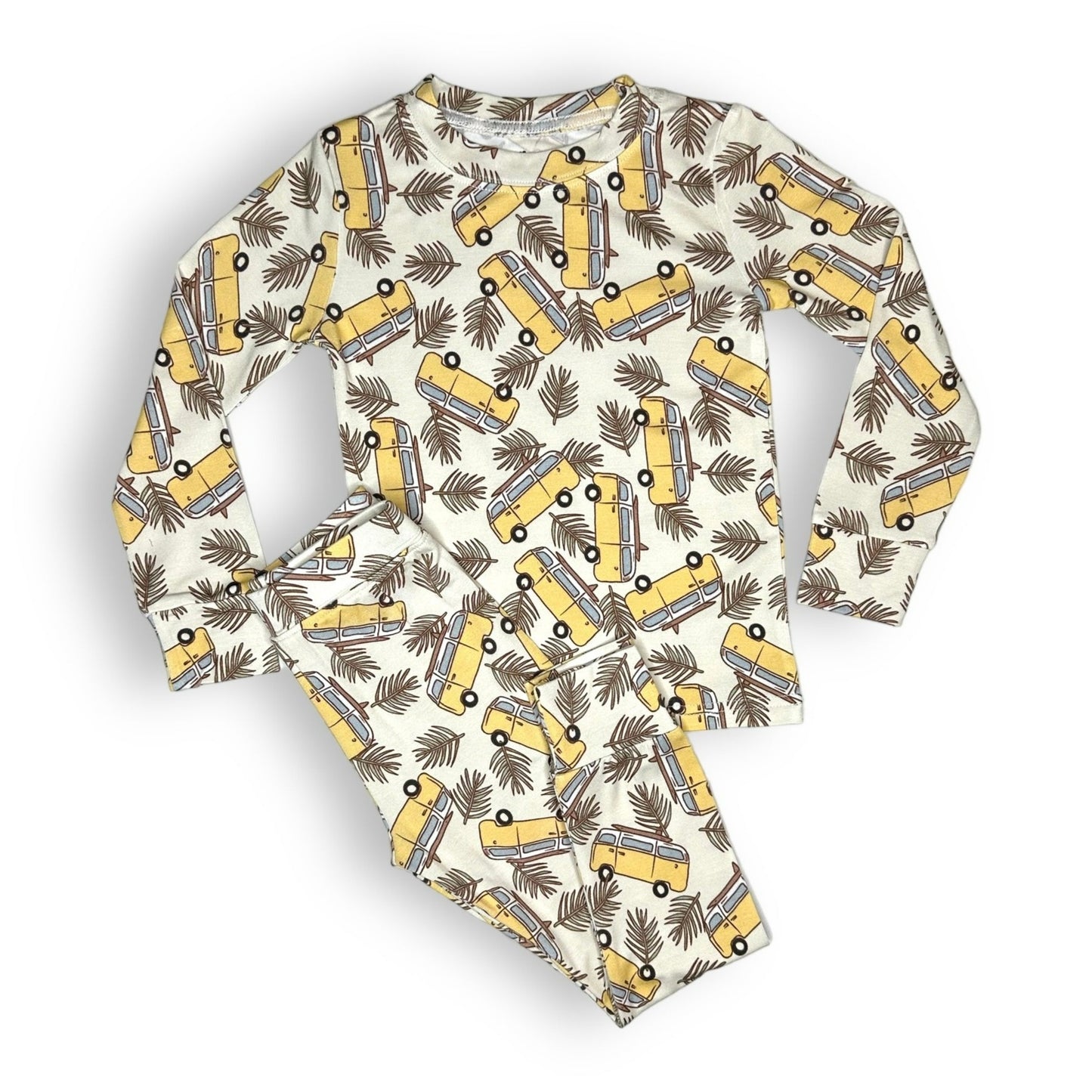 Bamboo Two Piece Pajama Set, Surf's Up Van