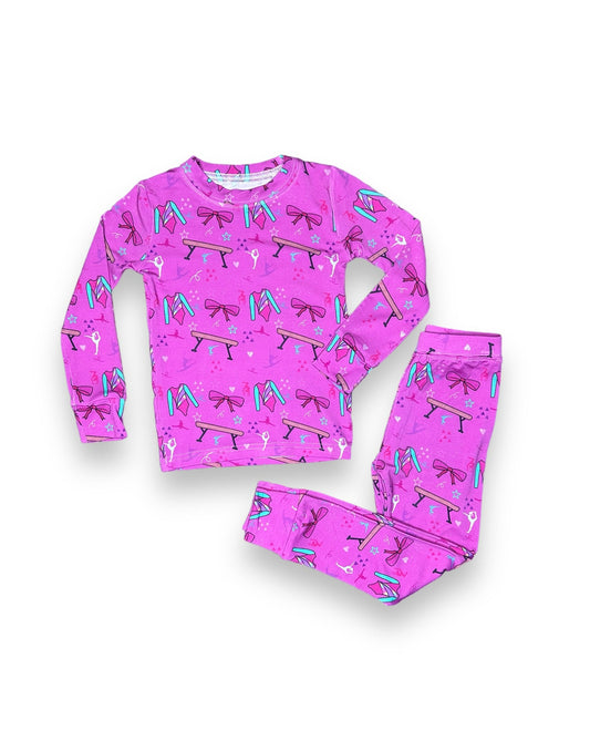 Bamboo Two Piece Pajama Set, Gymnastics