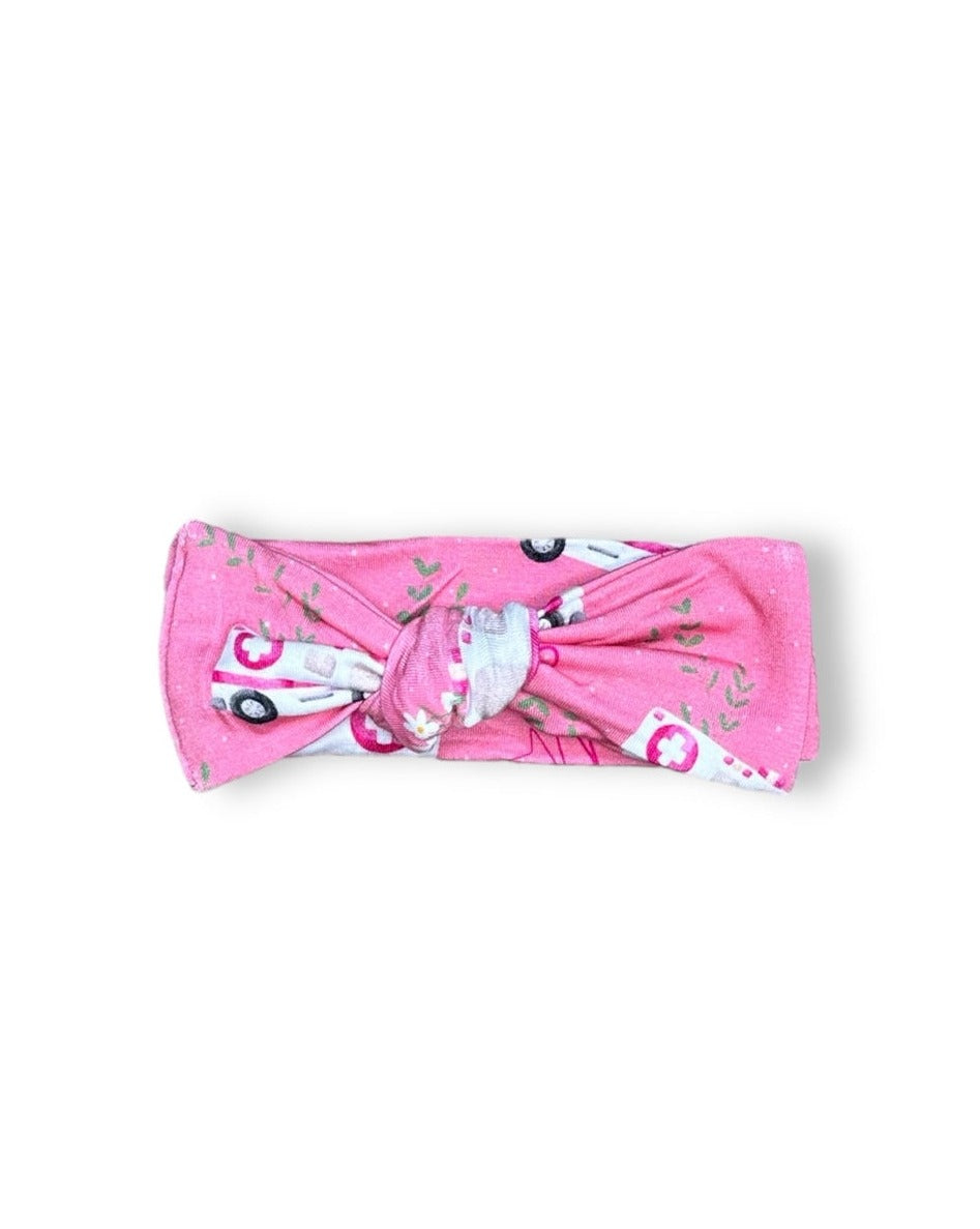 Headband Bow,  Pink EMS