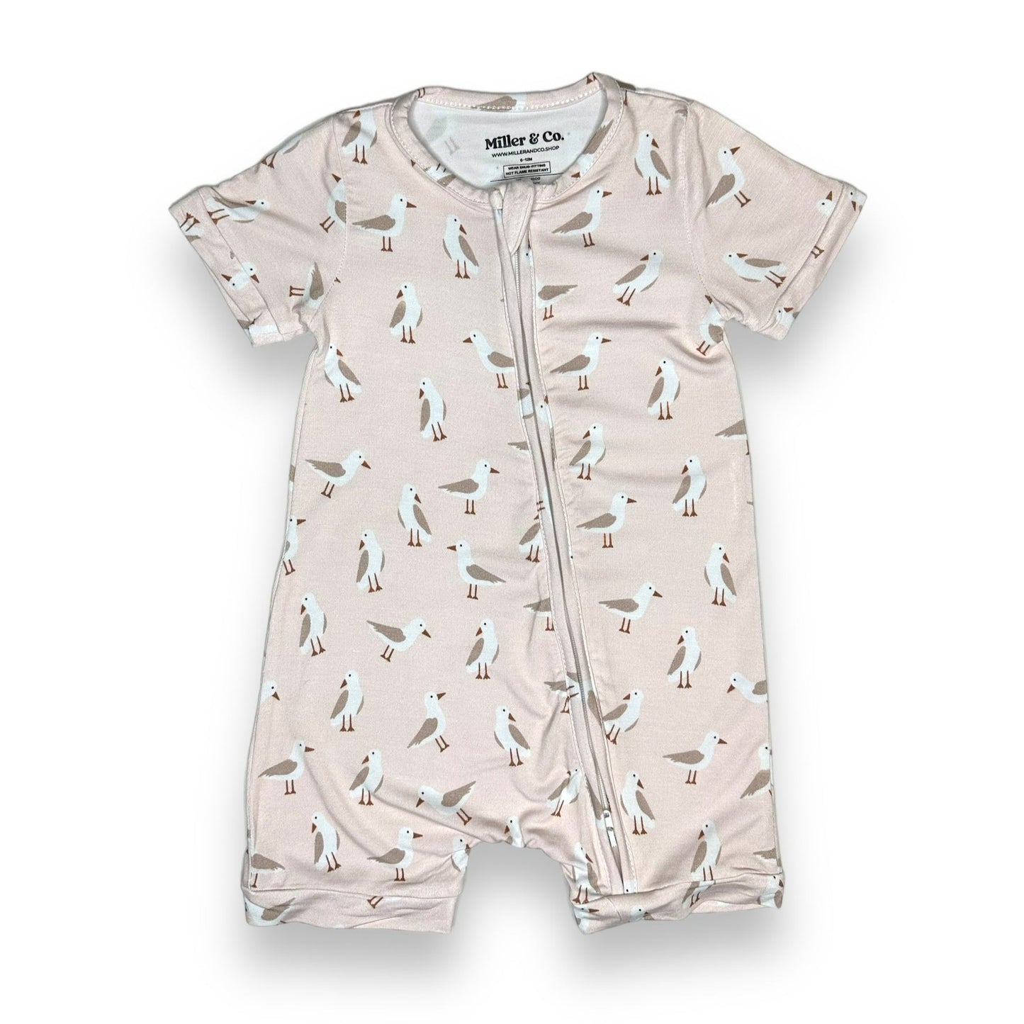 Bamboo Romper, Seagull