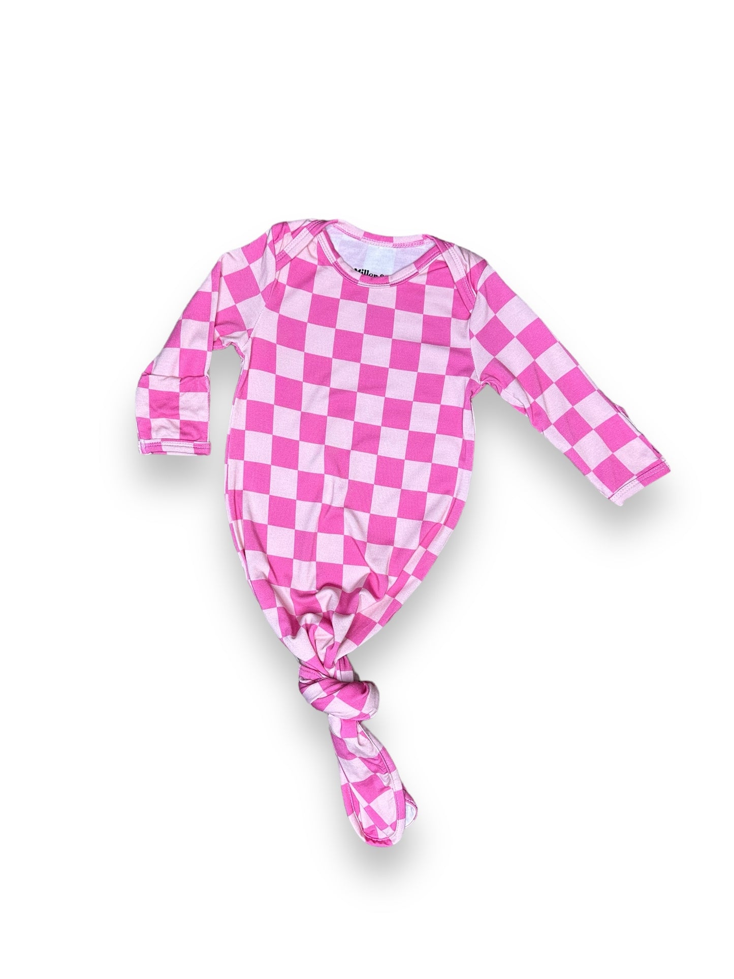 Checkered Pink Firefighter, Knotted Gowns