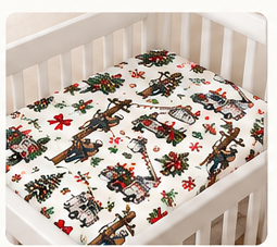 Christmas Lineman Crib Sheet