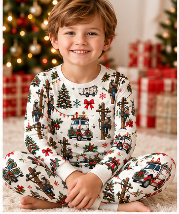 Christmas Lineman Two-Piece Set
