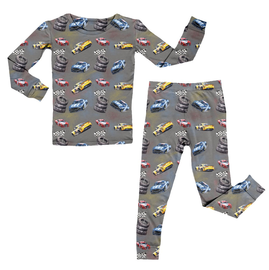 Racecar, Bamboo Two Piece Pajama Set