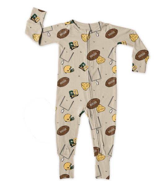 Bamboo Zipper Footie, Go Pack