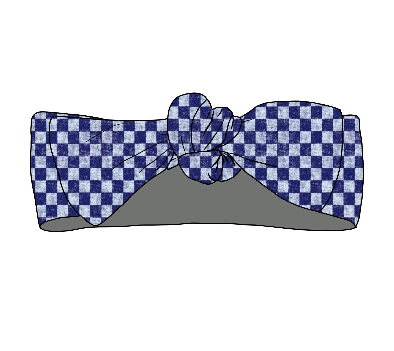 Checkered Police Patrol, Headband Bow