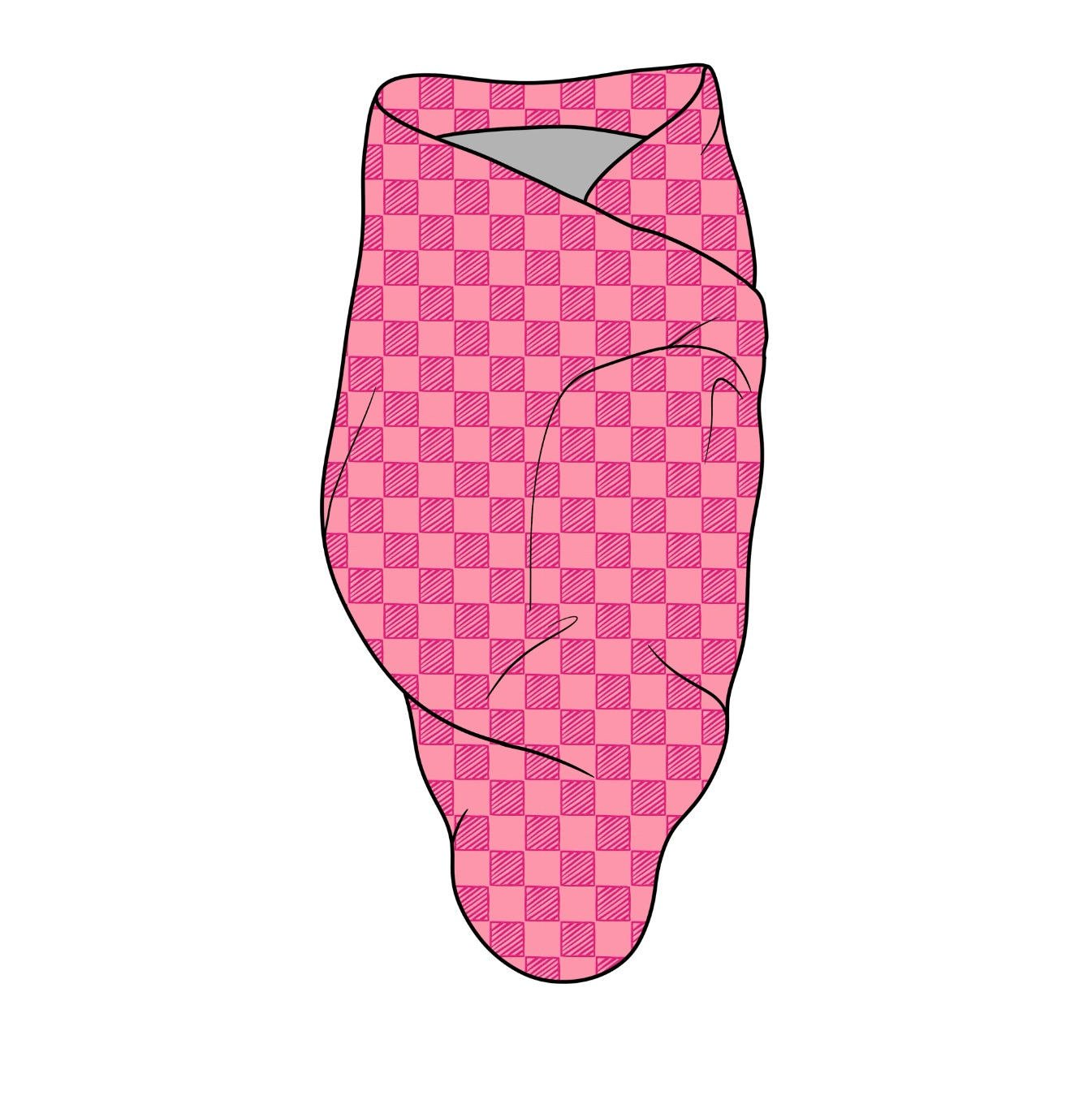 Checkered Pink Sheriff, Bamboo Spandex Swaddle