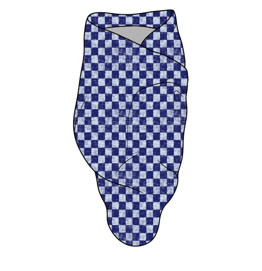 Checkered Police Patrol, Bamboo Spandex Swaddle