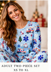 Christmas Paramedic Adult Two-Piece Set