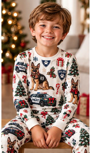 Christmas Police K9 Two-Piece Set